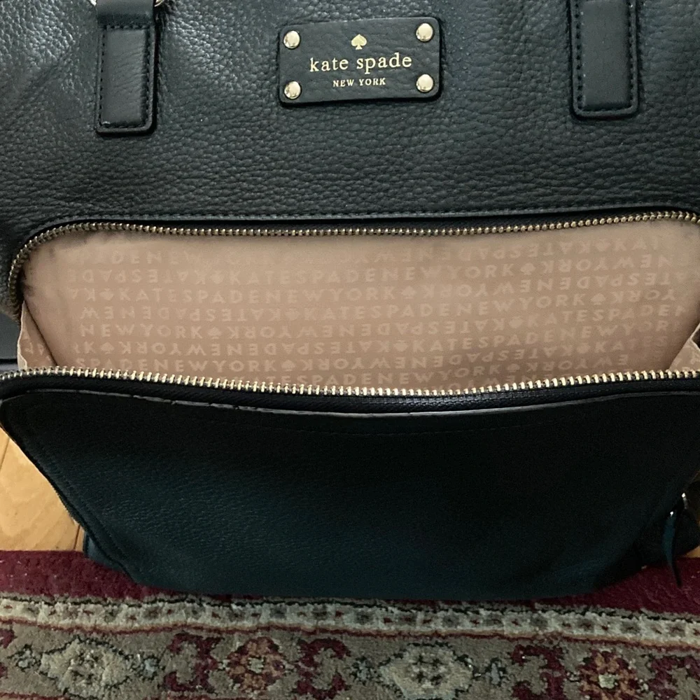 Kate Spade Fernrose Baxter Street Shoulder Tote Bag Purse in Asphalt EUC
